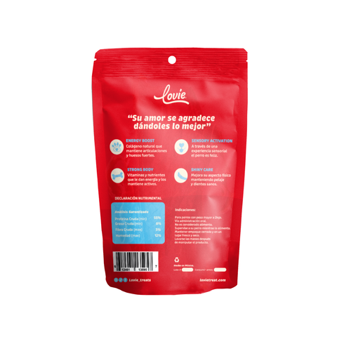 Beef Mix.  Mix de Hígado, Tráquea, Esófago y Pulmón de Res - Bolsa 120 Grs